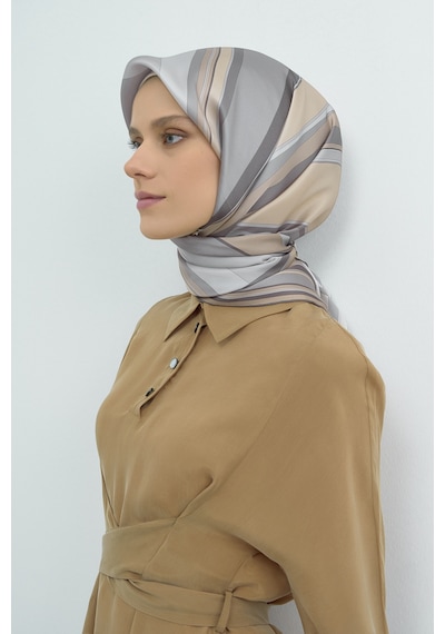 Armine Saf İpek Sura Eşarp-2026 İlkbahar-yaz- 951400d Gri