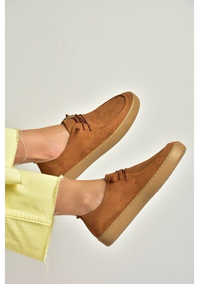 Fox Shoes Y602170902 Taba Süet Bağcıklı Casual Ayakkabı Taba
