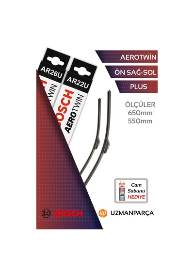 Bosch 3397008539+3397008537 650 Mm + 550 Mm Muz Tipi Aerotwin Ön Silecek Seti