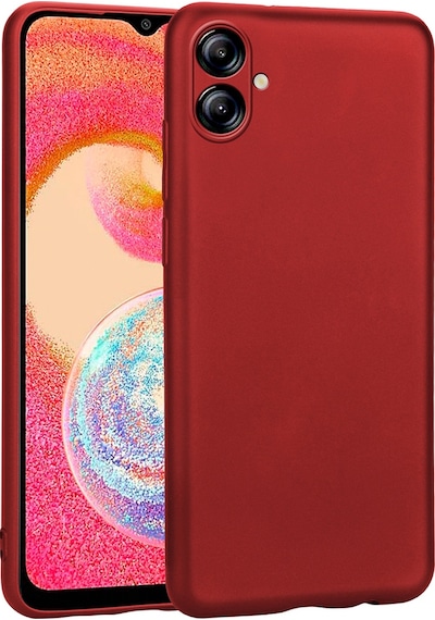 Kilifone - Samsung Uyumlu Galaxy A04e - Kılıf Mat Renkli Esnek Premier Silikon Kapak - Kırmızı