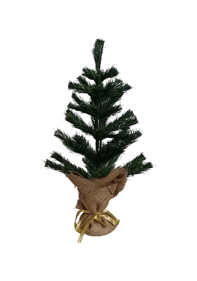 Yılbaşı Masa Üstü Çam Ağacı Jütlü 30 Cm