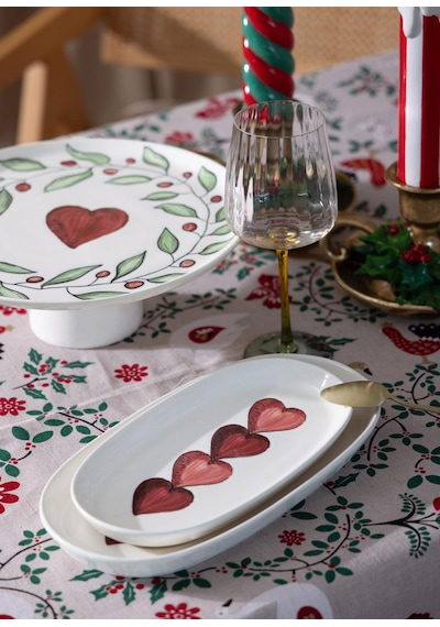 The Mia Luv Oval Servis 2li 26 Cm Çok Renkli