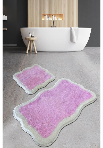 Olaf Pembe Ikili Set Banyo Halısı