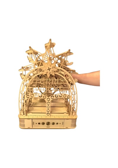 Algwooddesign 3d Ahşap Dönme Dolap Maketi, 206 Parça Lazer Kesim Yapboz, Nostaljik Luna Park Maket Kiti, Yetişkinler Ve Gençler İçin Eğitici Ahşap Puz