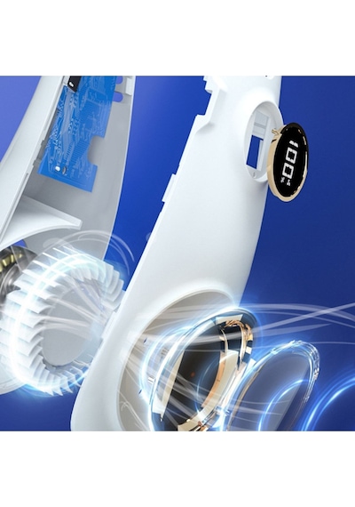 A Plus Yeni Nesil Led Dijital Ekran Bıçaksız Boyun Asma Fanı 3 Dişli Ayarlanabilir 360 Rüzgar Çıkışı