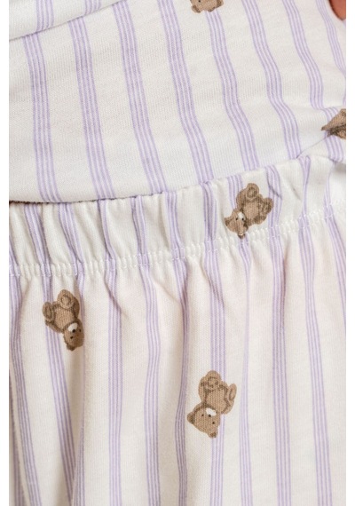 Rolypoly Anne Kız Teddy Bears Mor Gömlek Pijama Takımı Rp3913-a-v2 Rp3913-a-v2