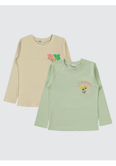 Civil Girls Kız Çocuk 2'li Sweatshirt 5-13 Yaş Yeşil