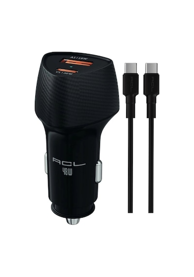 Acl Acc-08 48w Süper Hızlı Araç Şarj Cihazı - Pd 30w + Qc 3.0 18w Çift Port