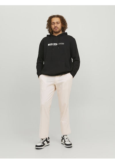 Jack & Jones Büyük Beden Keten Chino Pantolon - Ollie Moonbeam Çok Renkli