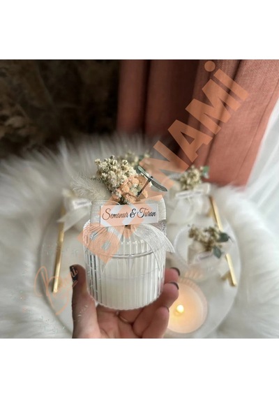 Bernami Vazo Pinterest Mika Şekerlik Mum Söz, Nişan, Nikah, Kına, Baby Shower, Doğum Günü Hediyesi - 15 Adet Diğer