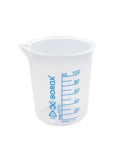 Borox Plastik Beher 100 ML Ölçü Kabı Mavi Skala