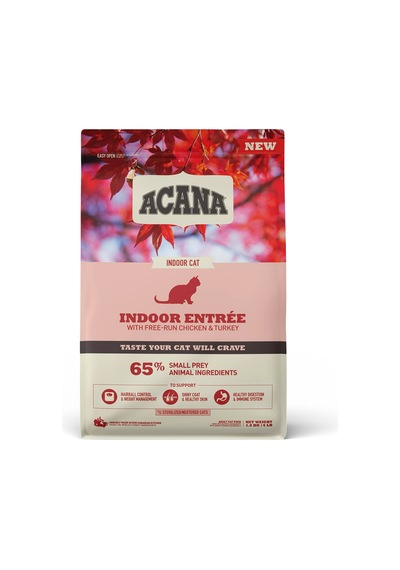 Acana Indoor Entree Kısırlaştırılmış Tavuk ve Hindili Yetişkin Kedi Maması 1800 G