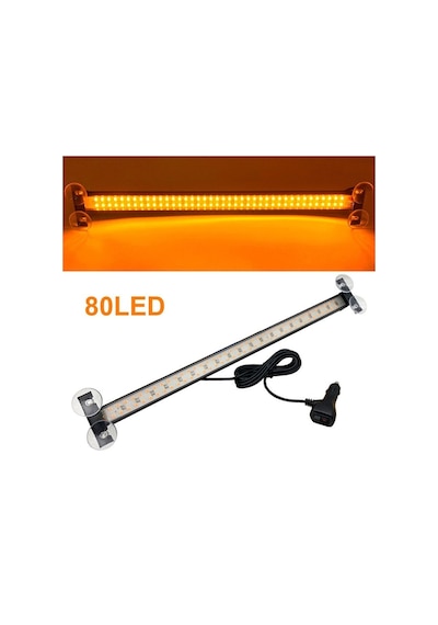 17 Fonksiyonlu İç-dış Kullanımlı Çakar Lamba 54cm Sarı-sarı 12-30v / Lapa202-1