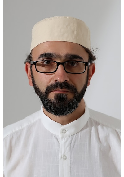 Elif Vav Nakışlı Kalıp Namaz Takkesi - Bej Bej