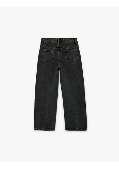 Koton Pamuklu Düğme Detaylı Beli Ayarlanabilir Lastikli Denim Pantolon Siyah 6wkg40022ad Siyah Koton Pamuklu Düğme Detaylı Beli Ayarlanabilir Lastikli Denim Pantolon Siyah 6wkg40022ad Siyah