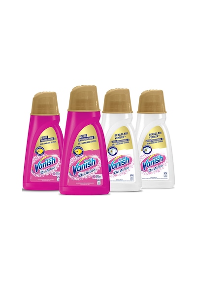 Vanish Oxi Action Deterjan Güçlendirici ve Leke Çıkarıcı Sıvı Renkliler 1 L x 2 + Beyaz 1 L x 2