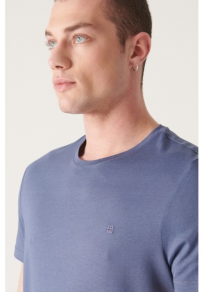 Avva Erkek Indigo Ultrasoft Bisiklet Yaka Düz Standart Fit Normal Kesim Modal T-Shirt B001171 İndigo Avva Erkek Indigo Ultrasoft Bisiklet Yaka Düz Standart Fit Normal Kesim Modal T-Shirt B001171 İndigo