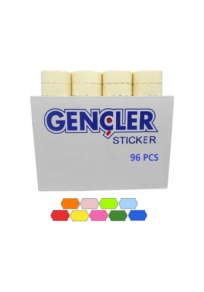 Etiketleme Makinesi Turuncu Etiket 96Adet