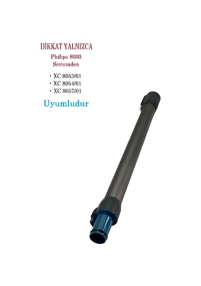 Srfn Ticaret Philips 8000 Serisi Dikey Süpürge Xc8053/01 - Xc8054/01 - Xc8057/01 Uyumlu Teleskopik Boru - 1 Adet