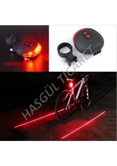 Hsgl Bisiklet Laser Arka Stop Jy-1L Mavi - Beyaz