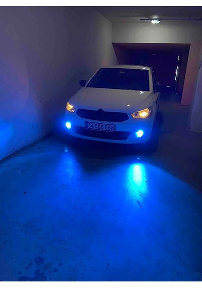 H11 Buz Mavisi Led Xenon Sis Farı Ampulü Şimşek Etkili