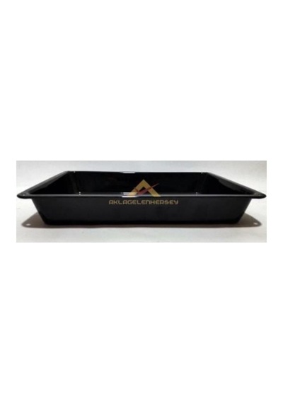 Tr Cook-lab Siyah Emaye Fırın Tepsisi 37x26cm Dikdörtgen İç Ve Dış Yüzeyi Zindeliklı Emaye Kaliteli Genel