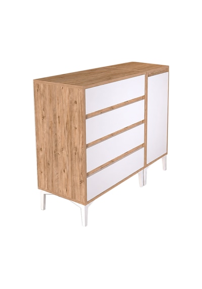 Df11105 Şifonyer 4 Çekmeceli Kapaklı Raflı Çok Amaçlı Depolama Dolabı, Ayakkabılık, Modern Şifonyer Beyaz-çam Df11105 Şifonyer 4 Çekmeceli Kapaklı Raflı Çok Amaçlı Depolama Dolabı, Ayakkabılık, Modern Şifonyer Beyaz-çam