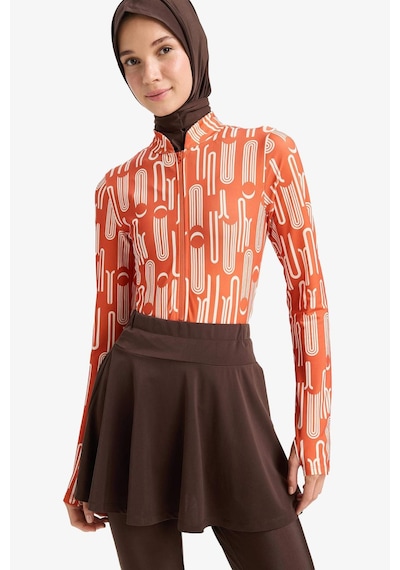 DeFacto Regular Fit Baskılı Hızlı Kuruyan Su İtici 5'li Burkini Takım E3512AX25HSBR230