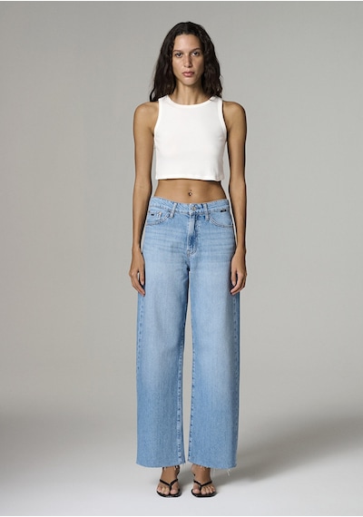 Mavi - Genova Classic Denim Puslu Açık Mavi Jean Pantolon 1021023-a3164