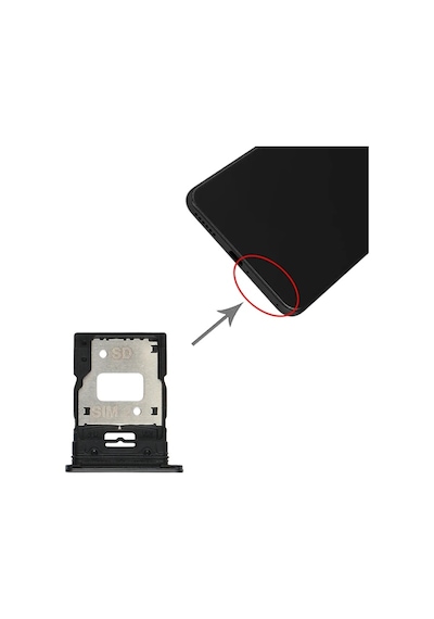 Xiaomi Mi 11 Lite Sim Hafıza Kart Kapağı Tutucu- 5775 Siyah