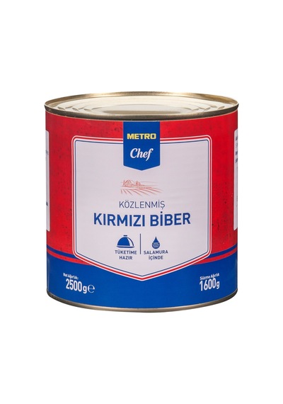 Metro Chef Közlenmiş Biber 2,5 Kg - Taze Kapya Biber Salamura 2'li Ekonomik Paket - 2 Adet Tarı