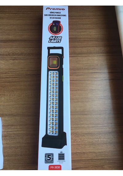 Premio Pr-3838 2 Watt Cob Ledli + 48 Ledli Solar Şarjlı Işıldak