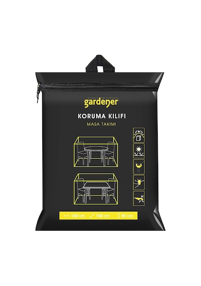 Grdc304 Masa Takımı Koruma Ortusu Pe 160x160x90 Siyah