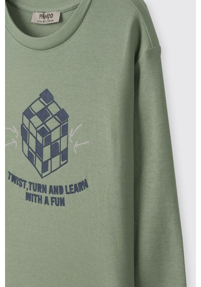 Panço Erkek Çocuk Pijama Takım Yeşil
