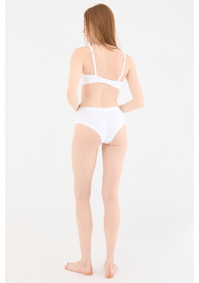 Naphor Touch Beyaz Boyshort Külot Gri