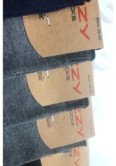 Ozzy Socks 12 Çift Bambu Kadın Dikişsiz Soket Çorap 4 Mevsim Dayanıklı Topuk-36 - 40 Çok Renkli