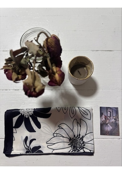 Trend Dokunuş Kadın 50-50 Saten Lacivert Çiçekli Yaprak Motifli Fular Bandana
