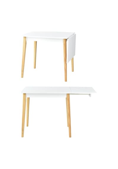 Vilinze Eames Sandalye Avanos Ahşap Mutfak Masası Takımı - 70x80 Cm Beyaz