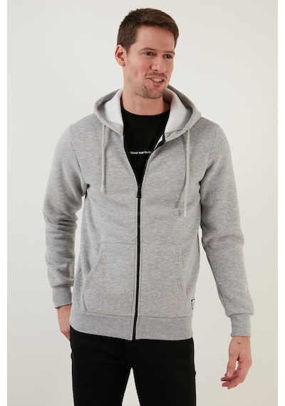 Buratti Regular Fit Kapüşonlu Fermuarlı Içi Tüylü Yumuşak Şardonlu Kışlık Erkek Sweat 5905340 Gri Melanj Buratti Regular Fit Kapüşonlu Fermuarlı Içi Tüylü Yumuşak Şardonlu Kışlık Erkek Sweat 5905340 Gri Melanj