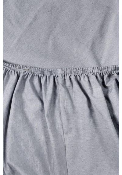 Aç-tak Lastikli Tek Kişilik Çarşaf 160x200+30 Cm Polycotton Matriss Serisi Gri
