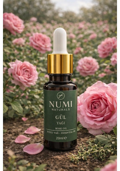 Gül Yağı 20 Ml %100 Doğal Saf Rose Oil Cilt Bakım Yağı, Aromaterapi Ve Masaj İçin Uçucu Yağ