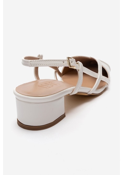 Luvishoes Olena Beyaz Rugan Kadın Topuklu Sandalet White