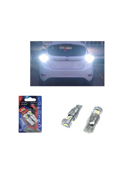 Megamarket06 Ford Fiesta Uyumlu Beyaz Led Geri Vites Ampulü T10/t15 W16w Ph7028