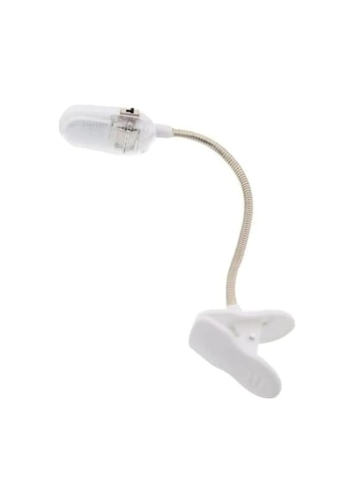 Mandallı Led Kitap Okuma Lambası Esnek Yaylı Boyun, Pilli, Klipsli Tasarım Kitap, Masa, Yatak Başı İçin Okuma Işığı