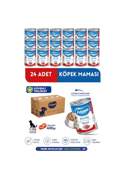 Premium Dana Etli Yetişkin Köpek Konservesi 24x400 Gr Chunk Special