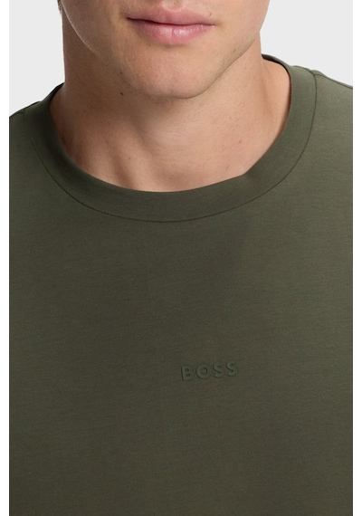 Boss Logolu Pamuklu Bisiklet Yaka T Shirt Erkek T Shirt 50473278 325 Haki
