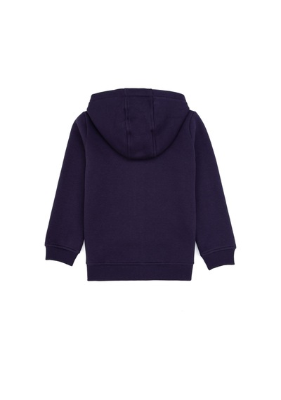 U.S. Polo Assn. Erkek Çocuk Mürdüm Fermuarlı Kapüşonlu Sweatshirt 50313852-VR074
