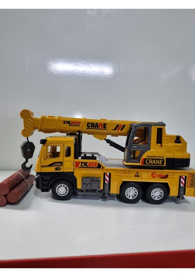 Oyuncak Sesli Ve Işıklı Metal 1:28 Ölçek Çek Bırak İnşaat Araçları Kapıları Açılabilen İş Makinesi