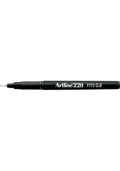 Artline 220 Super Fine 0.2mm Keçe Uçlu Kalem Siyah