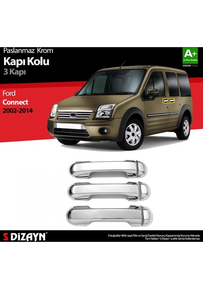 S-Dizayn Ford Connect Krom Kapı Kolu 3 Kapı   2002-2014